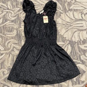 Little black dress. With a cheetah print